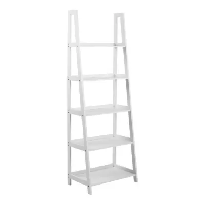 Wally Bookcase with 5 Shelves in White