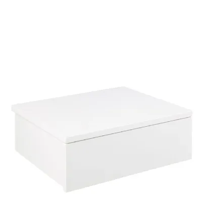 Avignon Bedside Table, Top and drawer, White