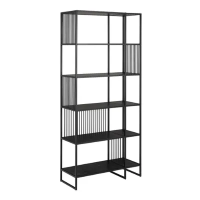 Strington Bookcase with 5 Shelves in Black