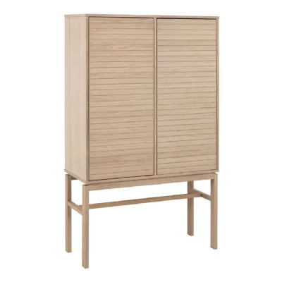 Linley Cabinet with 2 Doors and 4 Shelves in White Oak