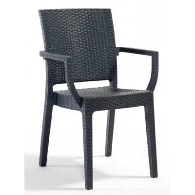 Outdoor Arm Chairs in Polypropylene Anthracite