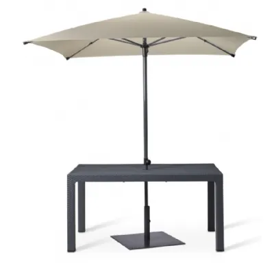 Outdoor 150cm Table and Light Umbrella in Polypropylene Anthracite
