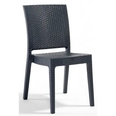 Outdoor Side Chairs in Polypropylene Anthracite