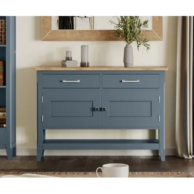 Signature Blue Small Sideboard Hall Console Table