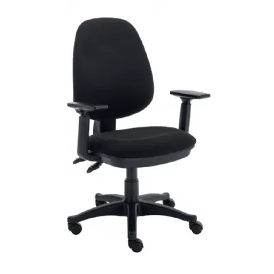 2 Lever Operator Fabric Office Chair with Adjustable Arms