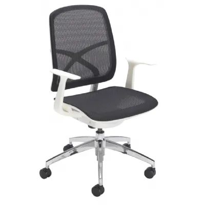 Mesh Fabric Office Chair with Fixed Arms