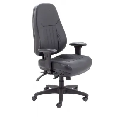 Black Leather Executive Office Chair 24 Hour