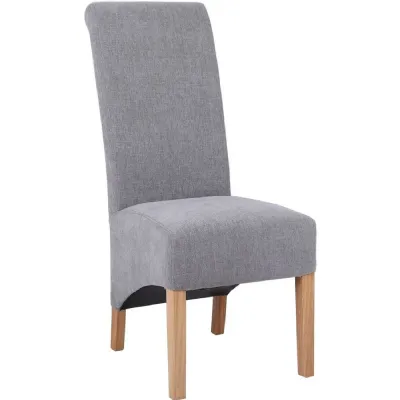 The Chair Collection Scroll Back Dining Chair Grey