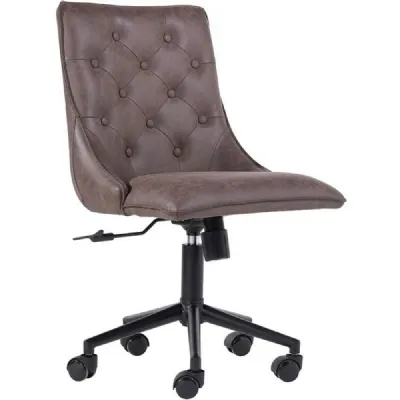 The Chair Collection Brown Button Back Office