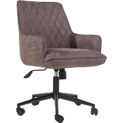 The Chair Collection Brown Diamond Stitch Office
