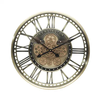 53. 5cm Antique Gold Gears Wall Clock