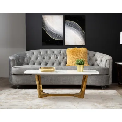 80x120 Black White And Gold Abstract Canvas