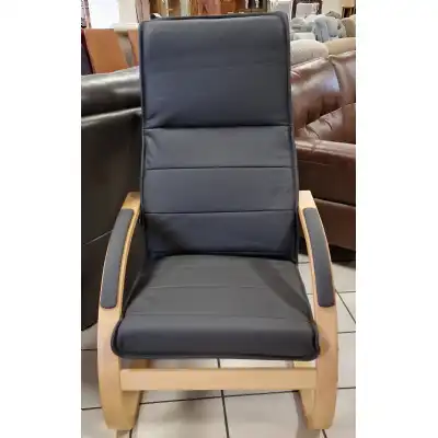 Dark Brown Leather Cantilever Based Relaxer Chair