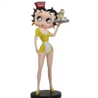 Betty Boop Diner Waitress Yellow Glitter