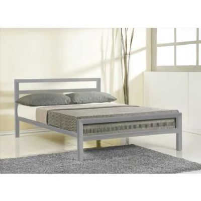 Grey Mesh Based Metal Bed 3ft