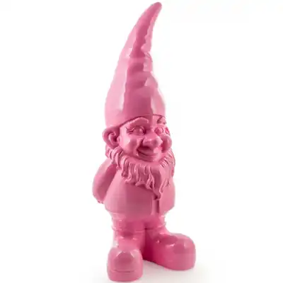 Large Pink Gnome Figure