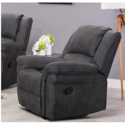 Leather Air Fabric Manual Reclining Armchair