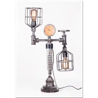 Industrial Cast Iron Steampunk Table Lamp