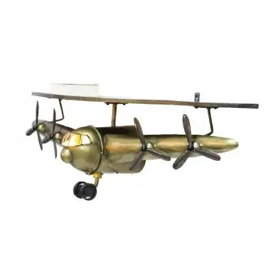 Aviator Furniture And Lighting Aviator Wall Mounted Shelf with Light and Propellers