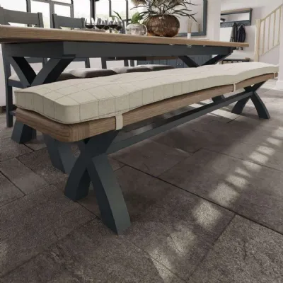 HOP Dining And Occasional Blue 2.5M Cross Legged Bench