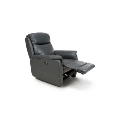 Kent Electric 1 Seater Recliner Chair Grey