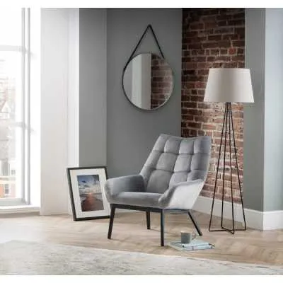 Lucerne Velvet Chair Grey