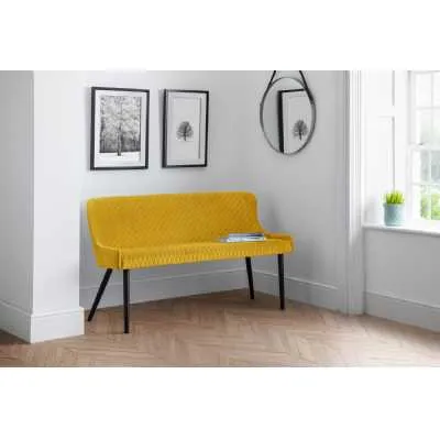Luxe High Back Bench Mustard