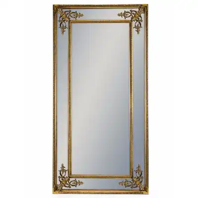 Tall Gold Framed Ornate Wall Mirror
