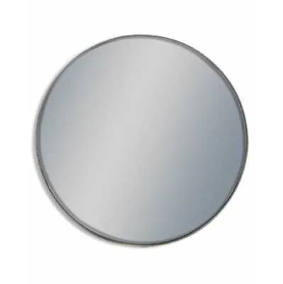 Large Round Silver Framed Wall Mirror 120cm Diameter
