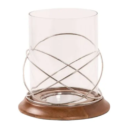 Mint Homeware Large Ring Candle Holder with Glass