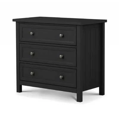 Maine 3 Drawer Wide Chest Anthracite