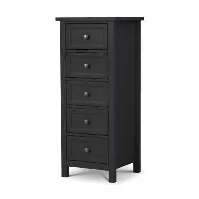 Maine 5 Drawer Tall Chest Anthracite