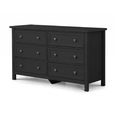Maine 6 Drawer Wide Chest Anthracite