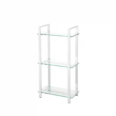 Chrome And Glass 3 Tier Display Unit