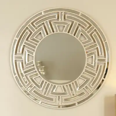 Champagne Gold Large Round Wall Mirror 100cm Diameter