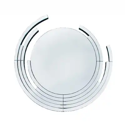 Large Modern Accent Round Wall Mirror 90cm Diameter