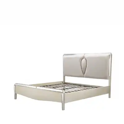 Mirror Champagne King Size Bed Frame