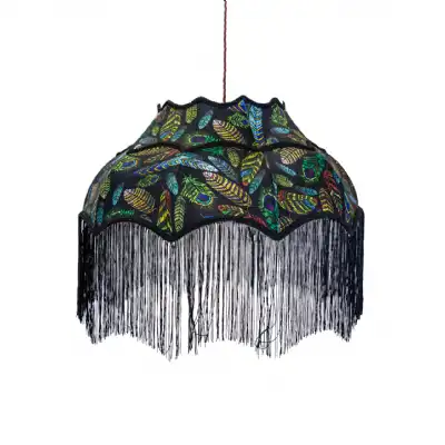 Large Feather Frilled Lamp Shade