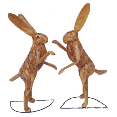 Pair of Boxing Hares
