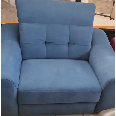 Blue Fabric Cuddle Armchair 130cm