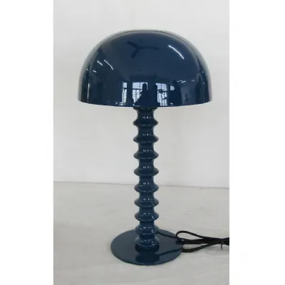 Indigo Large Ribbed Table Lamp