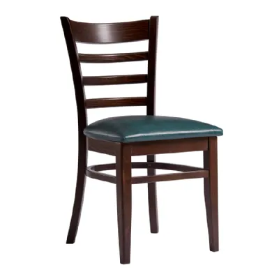 Solid Beech Dining Chair with Leather Seat