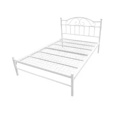White Metal Bed Mesh Based Contract 3ft