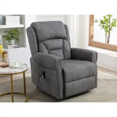 Dual Electric Lift And Rise Fabric Recliner