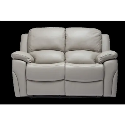 3 Seater Leather Recliner Sofa in Pearl Grey, Black or Sky Blue