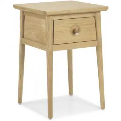 Skye Natural Oak Lamp Table With Drawer