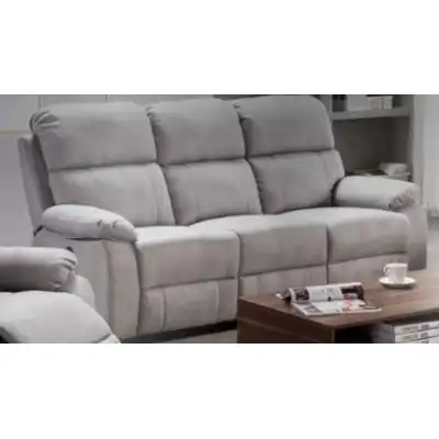 Grey Fabric 3 Seat Electric Recliner Sofas