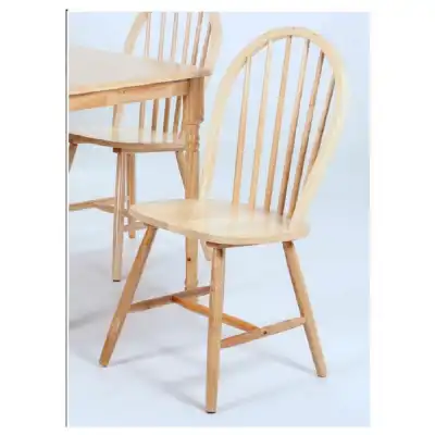 Natural Oak Spindle Dining Chairs (Box of 4)