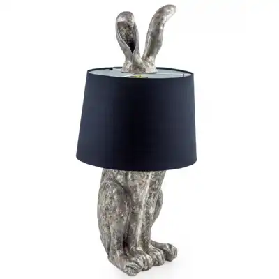 Silver Rabbit Ears Table Lamp