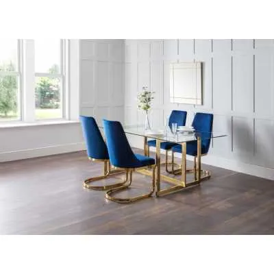 Vittoria Cantilever Dining Chair Blue